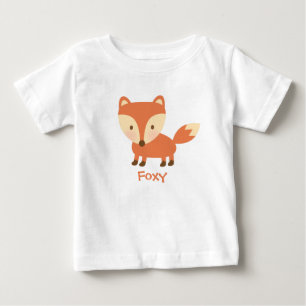 T-shirt Pour Bébé Fox orange mignon de région boisée pour des béb