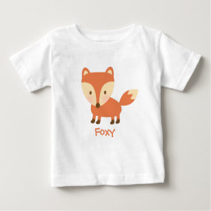 T-shirt Pour Bébé Fox orange mignon de région boisée pour des bébés