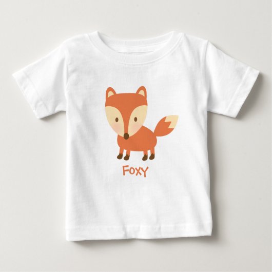 T-shirt Pour Bébé Fox orange mignon de région boisée pour des bébés (Devant)