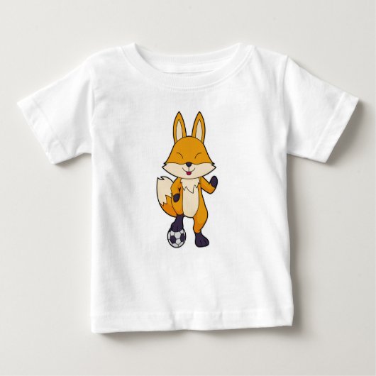 T-shirt Pour Bébé Fox Soccer player Soccer (Devant)