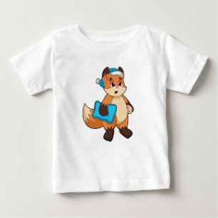 T-shirt Pour Bébé Fox with Nightcap