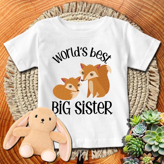 T-shirt Pour Bébé Foxy Fox Meilleure Grande Sœur du Monde