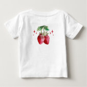 T-shirt Pour Bébé Fraise Anniversaire Fille rose et rouge (Dos)