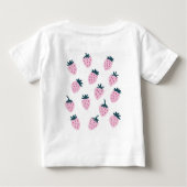 T-shirt Pour Bébé Fraise rose (Dos)