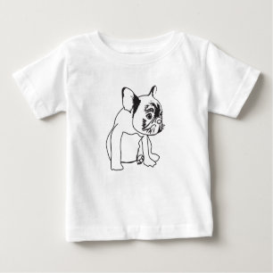 T-shirt Pour Bébé Français Chien Chien Chien Chien Tirage Belle Jers