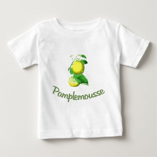 T-shirt Pour Bébé Français de Pamplemousse pour le pamplemousse (Devant)