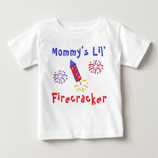T-shirt Pour Bébé Frappe de maman Lil 4 juillet (Devant)
