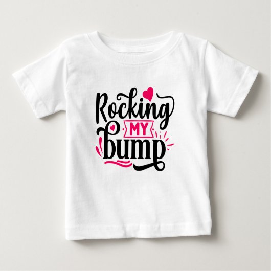 T-shirt Pour Bébé Frapper mon bosse, grossesse drôle (Devant)