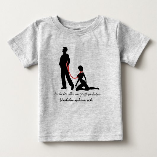 T-shirt Pour Bébé Frau an der Leine - Böse Männer (Devant)