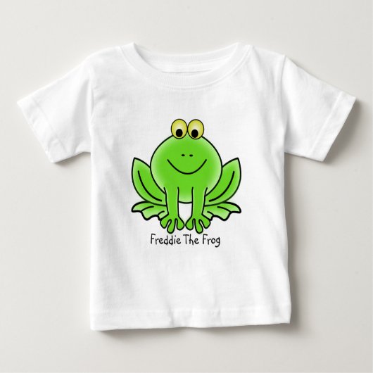 T-shirt Pour Bébé Freddie la grenouille, mignonne (Devant)