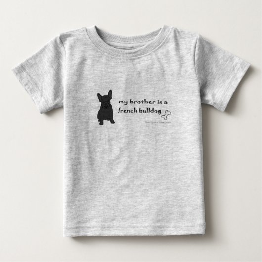 T-shirt Pour Bébé FrenchBulldogBlkBrother (Devant)