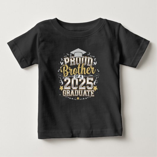 T-shirt Pour Bébé Frère fier d'un diplômé de 2025 Remise des diplôme (Devant)
