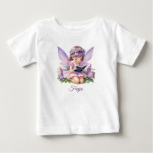 Freya Lilac Fée Personnalisée T-shirt bébé
