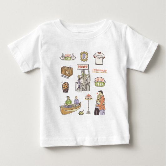 T-shirt Pour Bébé FRIENDS™ | Icônes de dessin animé (Devant)