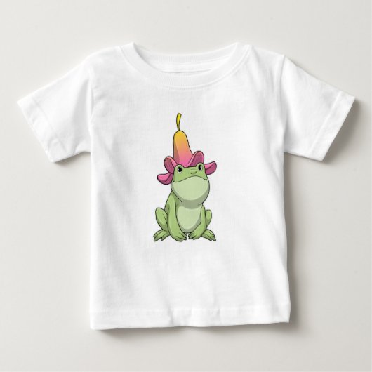 T-shirt Pour Bébé Frog with Plumeria (Devant)