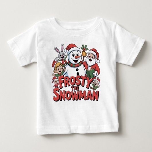 T-shirt Pour Bébé frosty the snowman t shirt design (Devant)