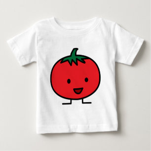 T-shirt Pour Bébé Fruit végétal rouge de tomate heureuse
