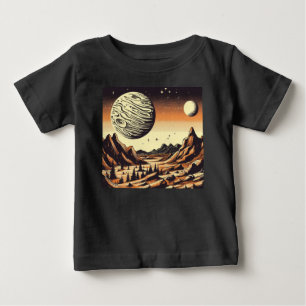 T-shirt Pour Bébé FSF Mars Paysage Coupe de bois 1