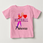 T-shirt Pour Bébé Fun GS Player clip Art Netball Princesse (Devant)