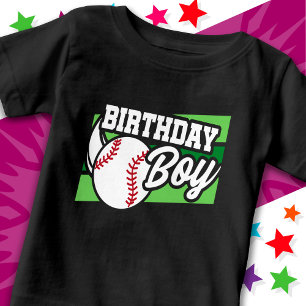T-shirt Pour Bébé Fun Kids Baseball Party Home Run Birthday Boy