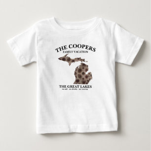T-shirt Pour Bébé Fun Lake Michigan Great State State pétoskey rock