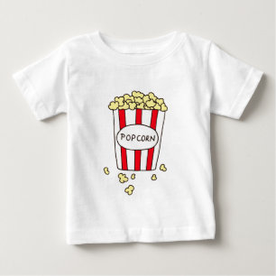 T-shirt Pour Bébé Fun Movie Theater Popcorn à Red White Bucket