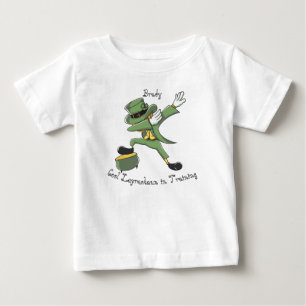 T-shirt Pour Bébé Fun St Patrick Dabbing Leprechaun Nom des enfants