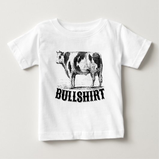 T-shirt Pour Bébé Funky Bullshirt Vache ferme rodéo (Devant)