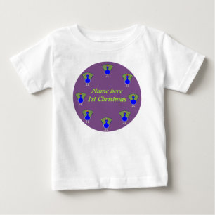 T-shirt Pour Bébé Funky Christmas Peacock Custom