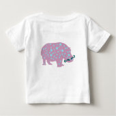 T-shirt Pour Bébé Funky Hippopotamus misterToddler Ruffle Tee, blanc (Dos)