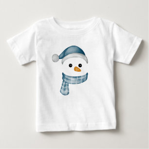 T-shirt Pour Bébé Funky Snowman Face heureux Joyeux Noël Famille