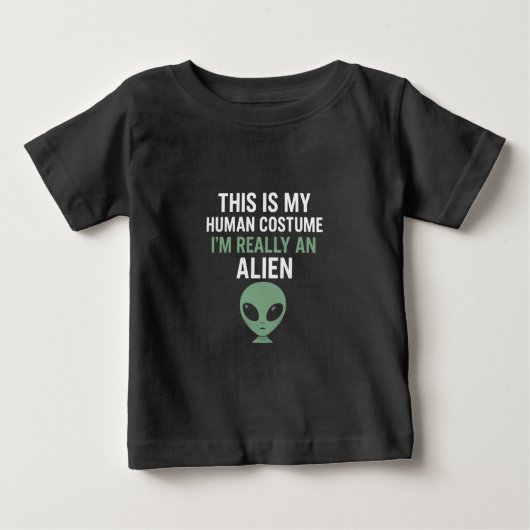 T-shirt Pour Bébé Funny Alien Human Costume Tee (Devant)