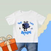 T-shirt Pour Bébé Funny bleu numéro trois