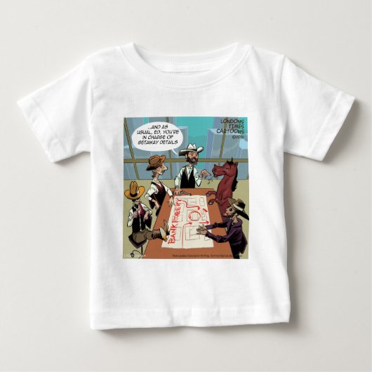T-shirt Pour Bébé Funny Horse Bank Rober (Devant)