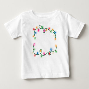 T-shirt Pour Bébé Funny Merry and Bright Christmas Lights Xmas Holid