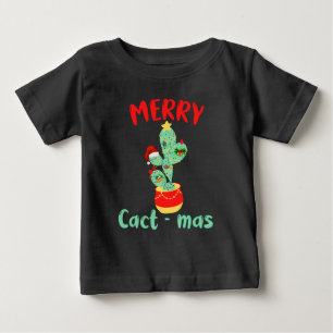 T-SHIRT POUR BÉBÉ FUNNY MERRY CACTMAS - CACTUS NOËL AMUSANT