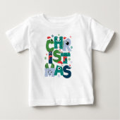T-shirt Pour Bébé Funny Monster Letters Christmas Toddler Cute Holid (Devant)