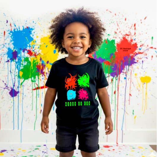 T-shirt Pour Bébé Funny monsters