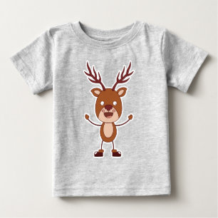 T-shirt Pour Bébé Funny Reindeer