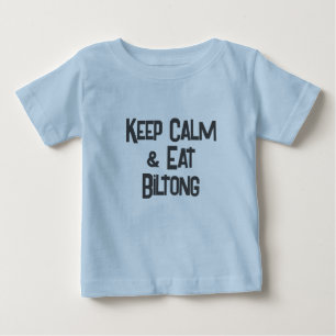 T-shirt Pour Bébé Funny South African KeepCalm & Eat Biltong