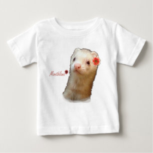 T-shirt Pour Bébé Furet de fleur