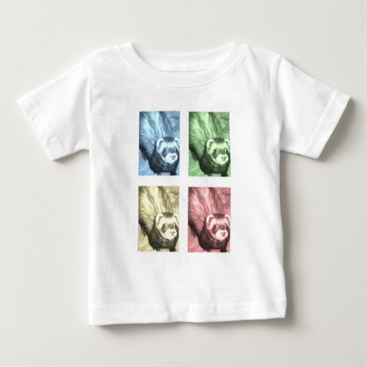 T-shirt Pour Bébé Furets drôles (Devant)