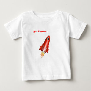 T-shirt Pour Bébé fusée rouge