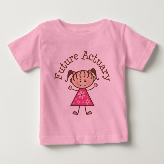 T-shirt Pour Bébé Futur actuaire (mignon) (Devant)