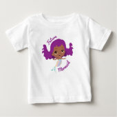 T-shirt Pour Bébé Futur Afro-Américain Sirène Mignon (Devant)
