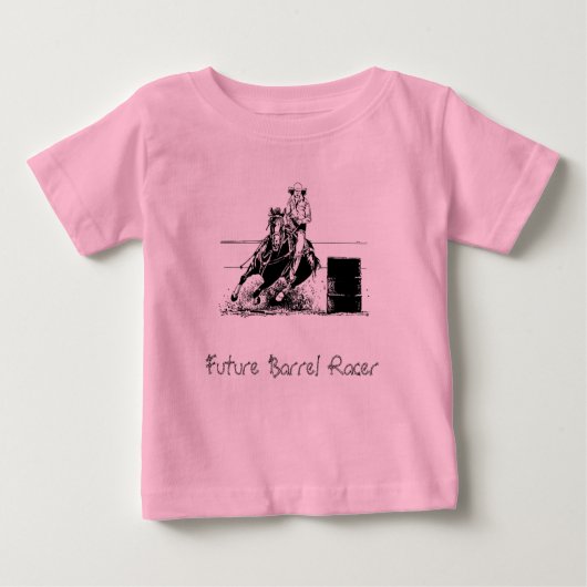 T-shirt Pour Bébé Futur Barrel Racer (Devant)