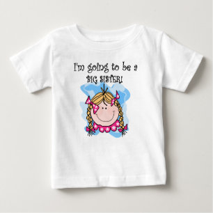 T-shirt Pour Bébé Futur Big Soeur Blond Cheveux