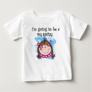T-shirt Pour Bébé Futur Big Soeur Brown