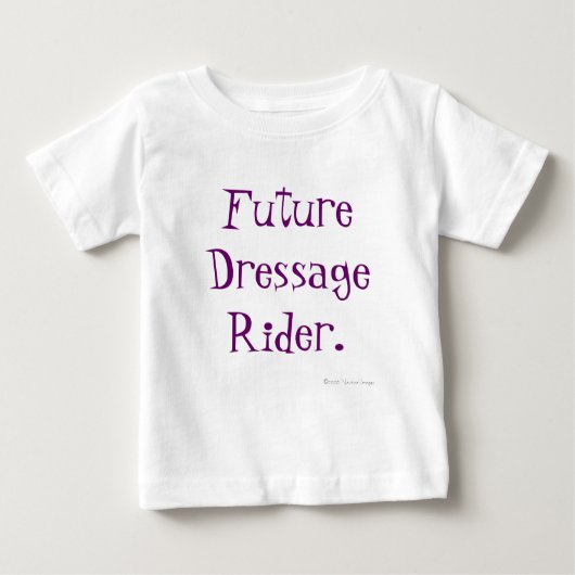 T-shirt Pour Bébé Futur cavalier De Dressage. (Devant)