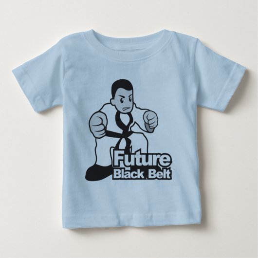 T-shirt Pour Bébé Futur ceinture noire (Devant)